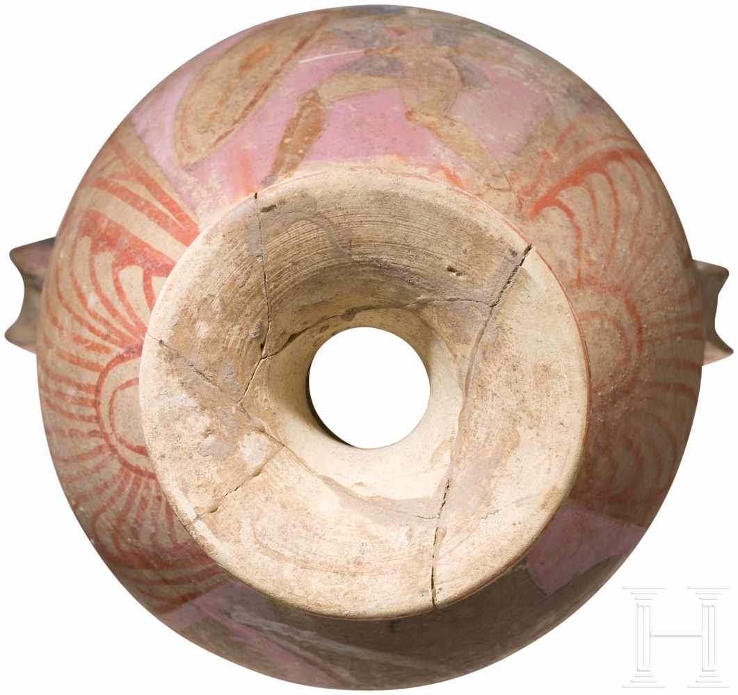 Volutenkrater mit Kriegerdarstellung, Canosa, Unteritalien, Ende 4. - 3. Jhdt. v. Chr.Polychromer - Image 7 of 7