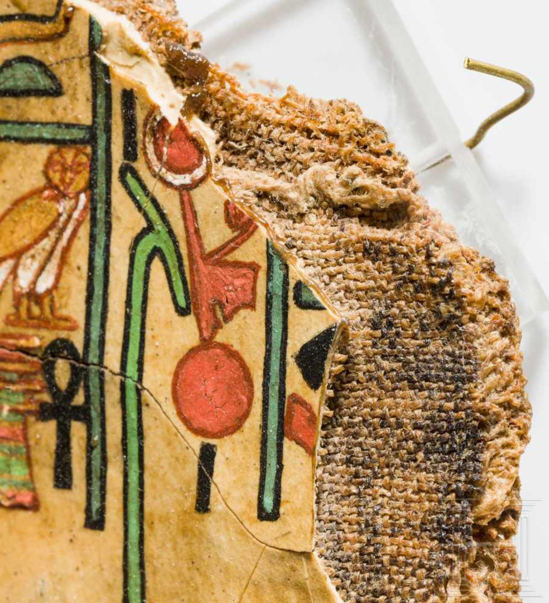 Isis und Ptah-Sokar auf einer polychrom bemalten Mumienhülle, Ägypten, 2. - frühes 1. Jtsd. v. Chr. - Bild 5 aus 5