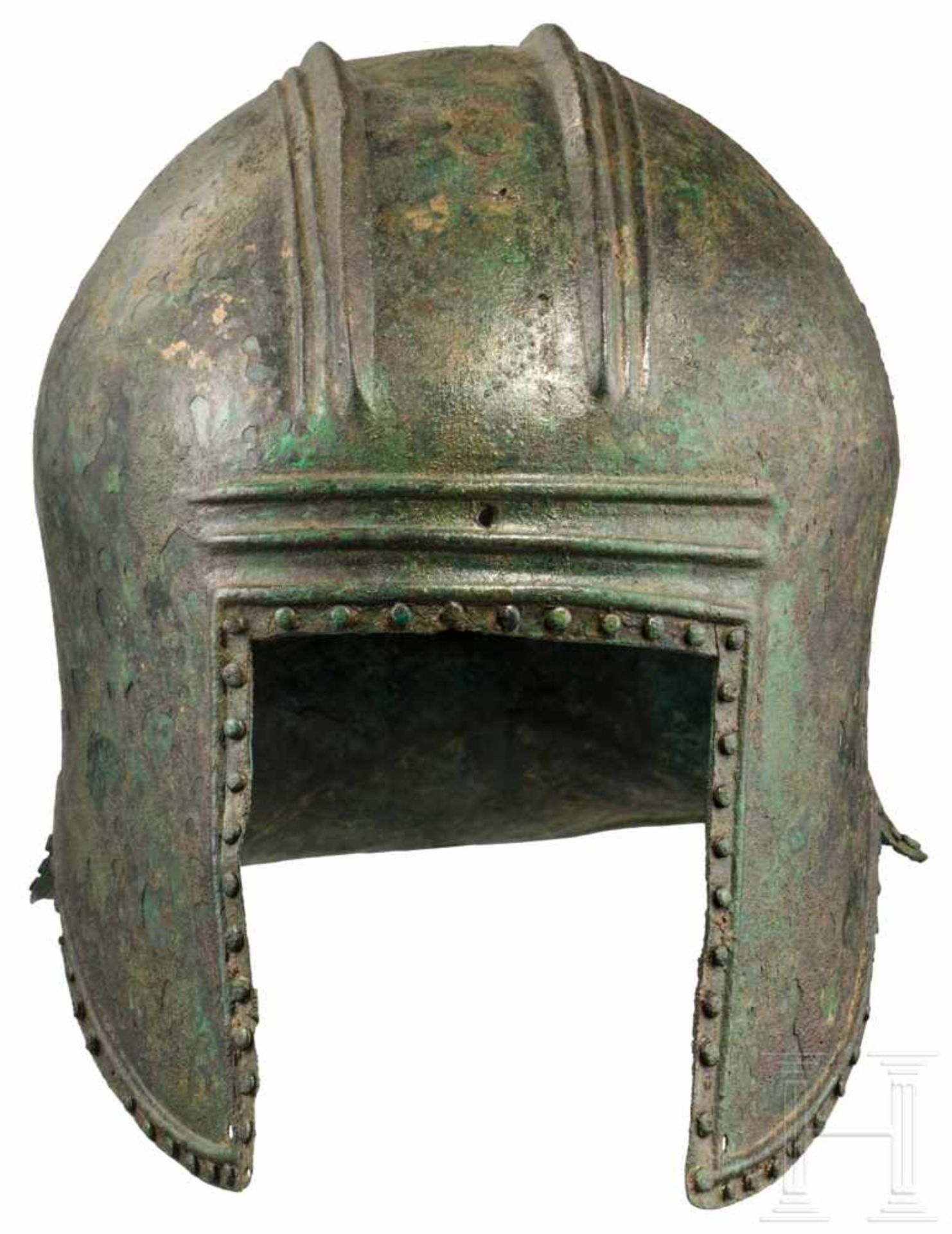 Illyrischer Helm, griechisch, 2. Hälfte 7. - 1. Hälfte 6. Jhdt. v. Chr.Bronzener Helm der - Bild 3 aus 5