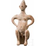 Außergewöhnliche Terrakotta-Statuette eines Hockenden, vorderasiatisch, Ende 2. Jtsd. v. Chr.