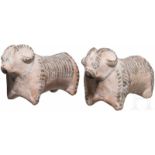 Ein Paar Widder, Terrakotta, Indus Valley Civilization, Pakistan-Nordwestindien, 3. Jtsd. v. Chr.