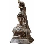 zurückgezogen / withdrawn---An Early Byzantine sliding weight shaped like a bust of Athena, 4th -