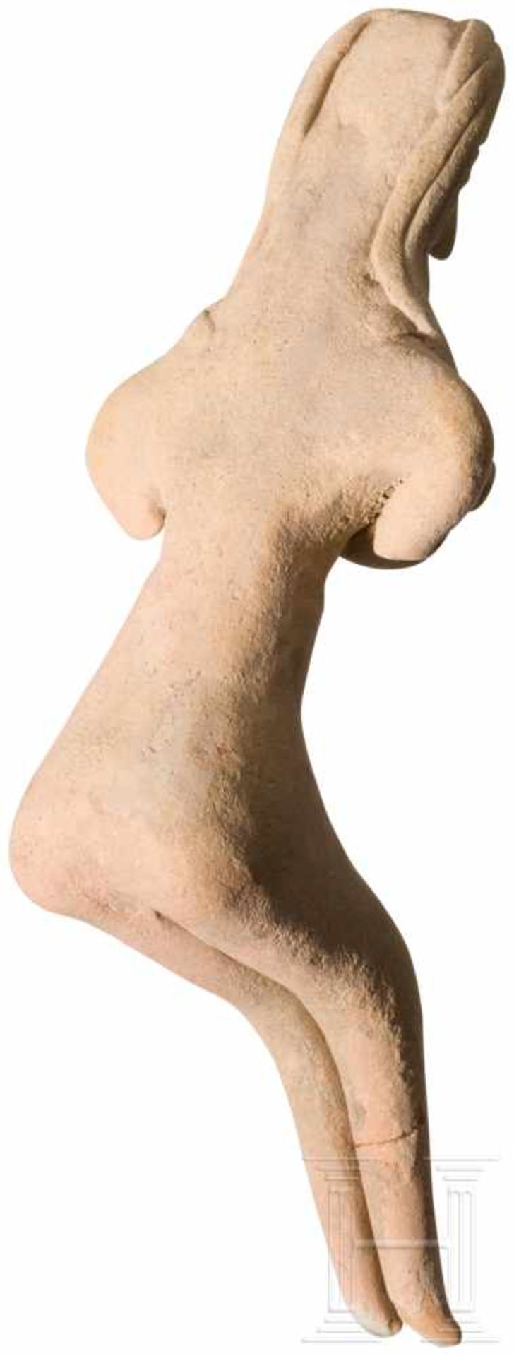 Weibliches Terrakotta-Idol, Indus Valley Civilization, Pakistan-Nordwestindien, 3. Jtsd. v. Chr. - Bild 3 aus 3