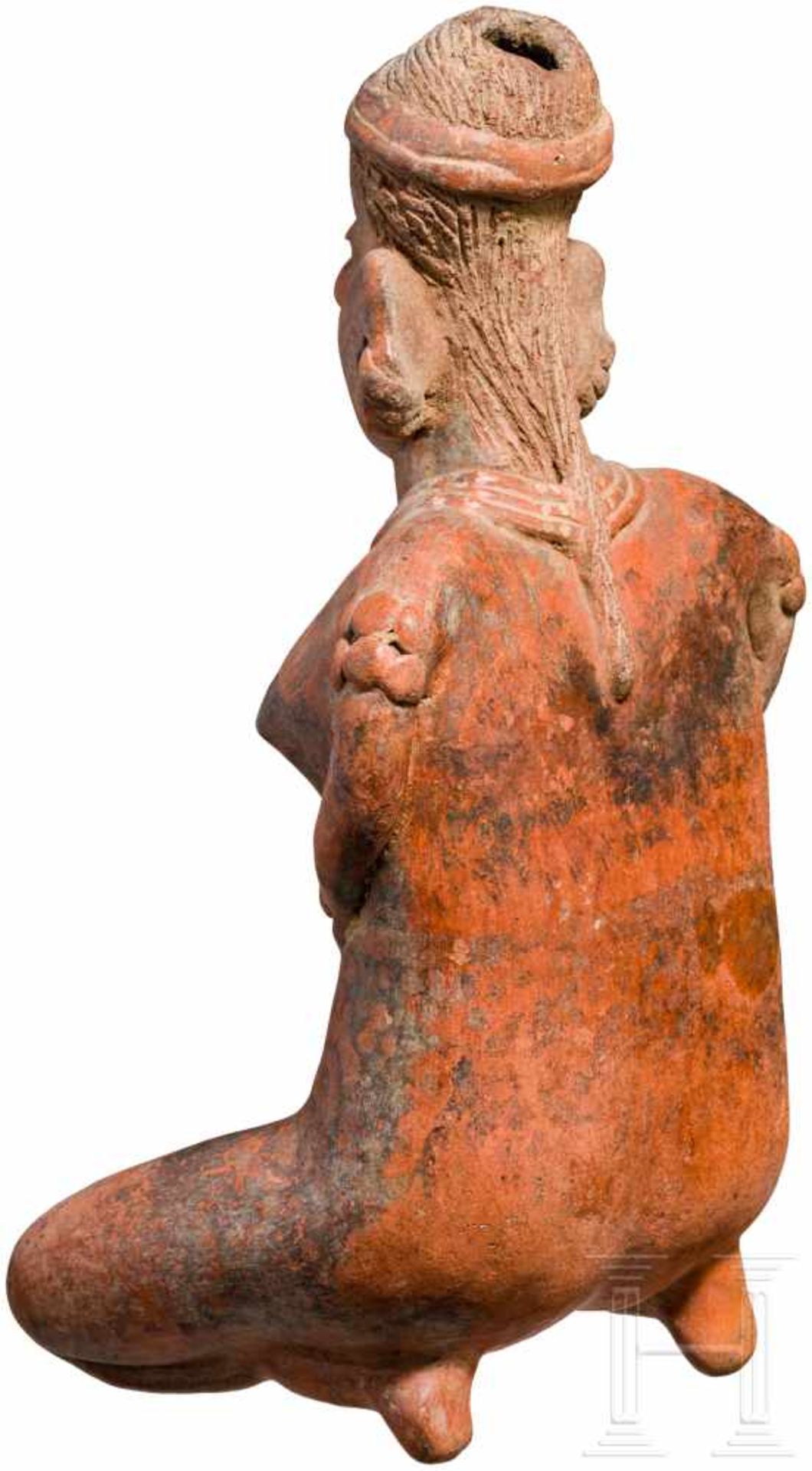 Kniende Frau, Terrakotta, Nayarit, Mexiko, 100 v. Chr. - 250 n. Chr.Darstellung einer knienden, - Bild 3 aus 3