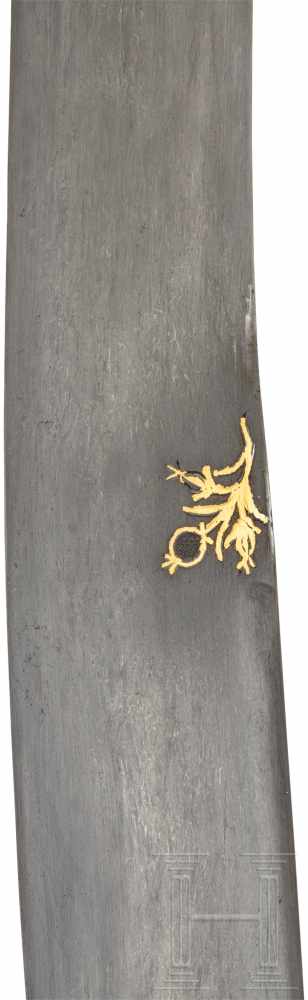 Silbermontierter und niellierter, goldeingelegter Kilic mit Nephritgriff, osmanisch, 2. Hälfte 17. - Image 11 of 12