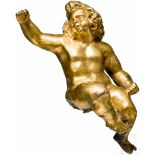 Vergoldeter Putto, Italien, 17. Jhdt.Vollplastisch gearbeiteter Putto aus feuervergoldetem Kupfer
