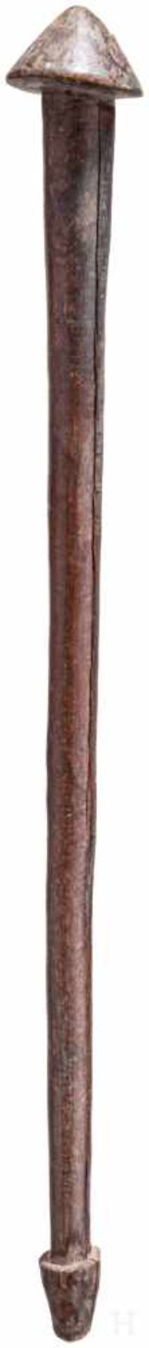 Phalluskeule, NeukaledonienPilzförmiger, vom Schaft abgesetzter Schlagkopf, konischer Schaft mit - Bild 2 aus 2