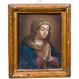 Portrait der betenden Maria, Italien, 17. Jhdt.Öl auf Leinwand. Gekonnt gemalte Darstellung der