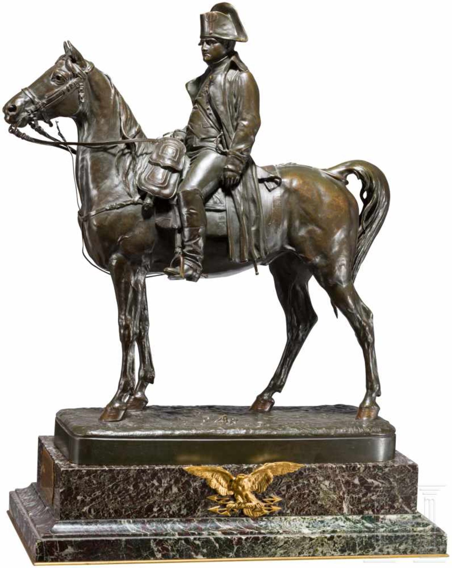 Napoleon I. Bonaparte (1769 - 1821) - große Reiterfigur als Offiziersgeschenk für Arnold Keller, - Bild 2 aus 8