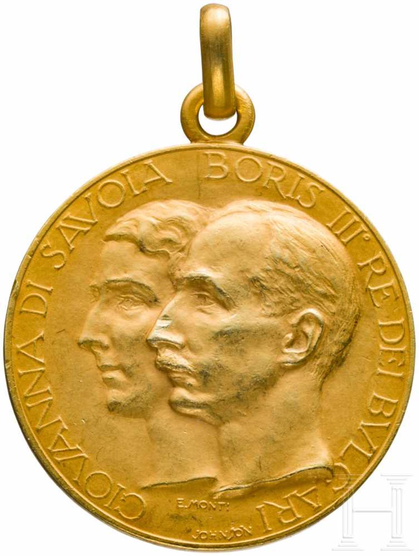 Goldene Medaille zur Erinnerung an die Hochzeit von Prinzessin Giovanna mit Zar Boris III. von - Bild 2 aus 5