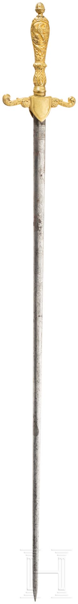 Degen für Angehörige des Medical Staff, Trageweise 1830 bis 1850Klinge mit bikonvexem Querschnitt, - Bild 2 aus 2