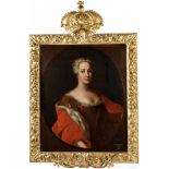 Kaiserin Maria Theresia - Portrait, in originalem Barockrahmen, um 1740Öl auf Leinwand, doubliert.