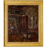 Friedrich Gurlitt - "Trierzimmer in der Münchner Residenz"Öl auf Leinwand. Rs. bezeichnet "Friedr.