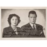 Wladimir Großfürst von Russland mit Frau - Fotodruck mit AutographenSchauseitig mit Portraits und