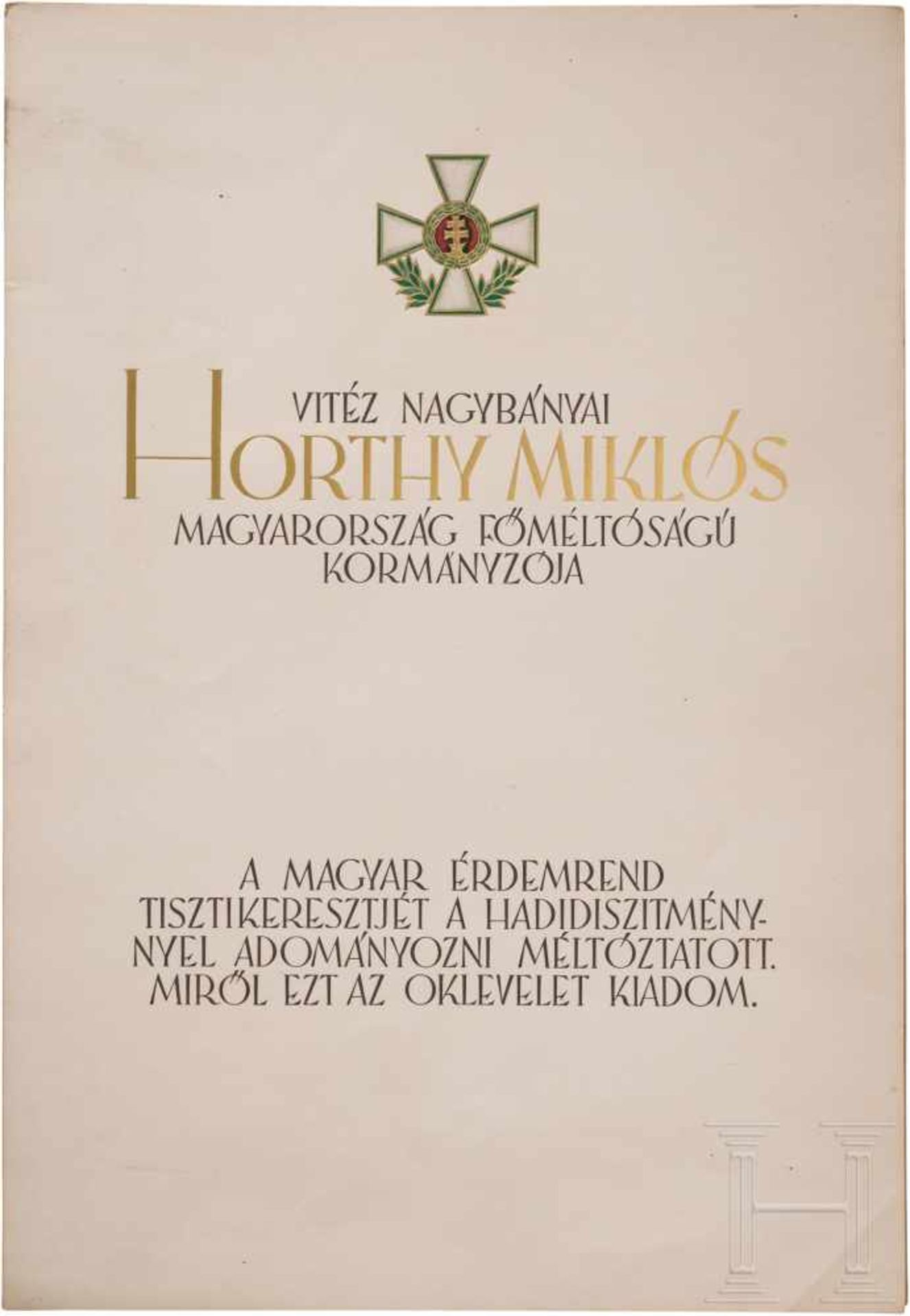 Drei Blanko-Verleihungsurkunden zum VerdienstordenGroßformatige Urkunden mit schwarz gedrucktem