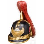 Helm für Angehörige der "Guardia Civica Messina", um 1848Schwarz lackierter Filzkorpus mit