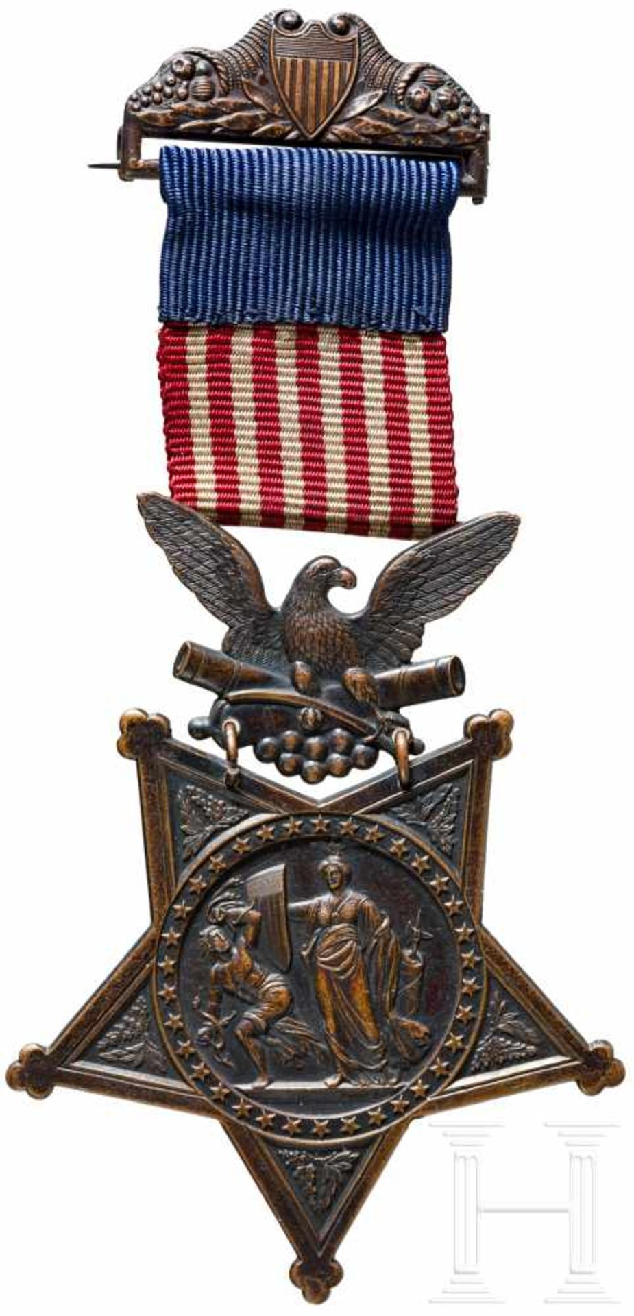 Private Machol - Medal of Honor, verliehen an den Indian Scout am 12. April 1875In Kupfer geprägter, - Bild 2 aus 3