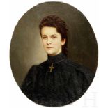 Kaiserin Elisabeth von Österreich - Ölportrait auf Leinwand, um 1890Ovales Bildnis der Kaiserin