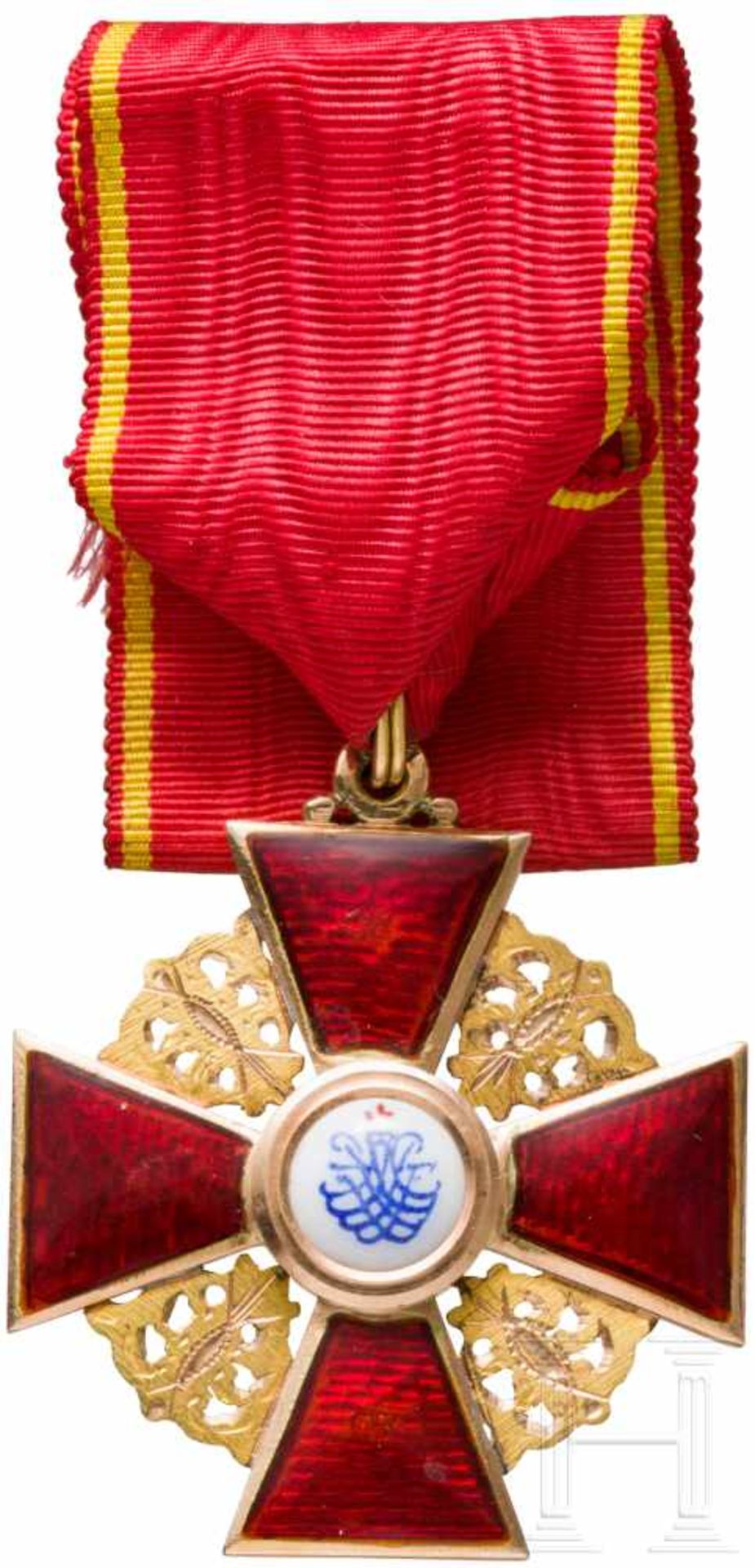 St. Anna-Orden, Kreuz 3. Klasse, Russland, um 1900In Gold und Emaille. Auf den rs. Kreuzarmen - Bild 5 aus 6