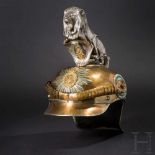 Helm M 1907 für Mannschaften des Gardereiter-RegimentsKammerstück. Tombakglocke (oben gestempelt "