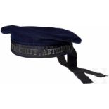 A Naval Airship NCO CapDeep navy blue doeskin wool construction "Donald Duck" style sailor's cap