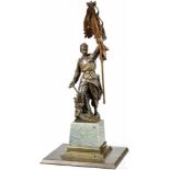 Johannes Benk (1844 - 1914) - Bronzeskulptur nach dem Deutschmeister-Denkmal in WienBronze mit