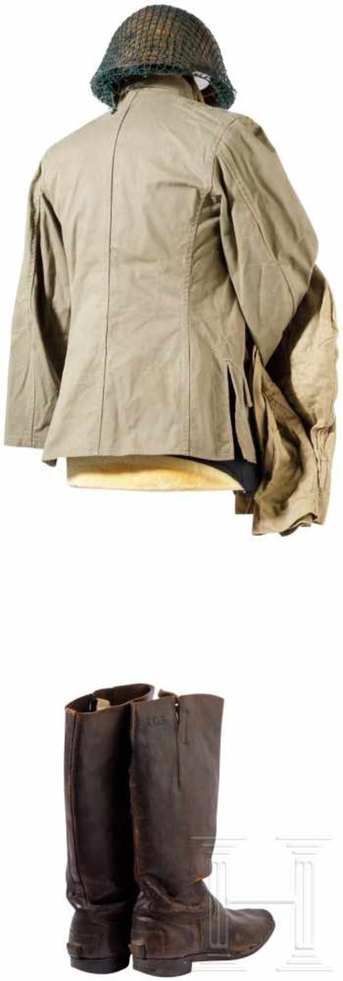 Uniform- und Ausrüstungsensemble für Infanteriesoldaten im Pazifikkrieg, 1937-45Eine Feldmütze (ohne - Bild 2 aus 10