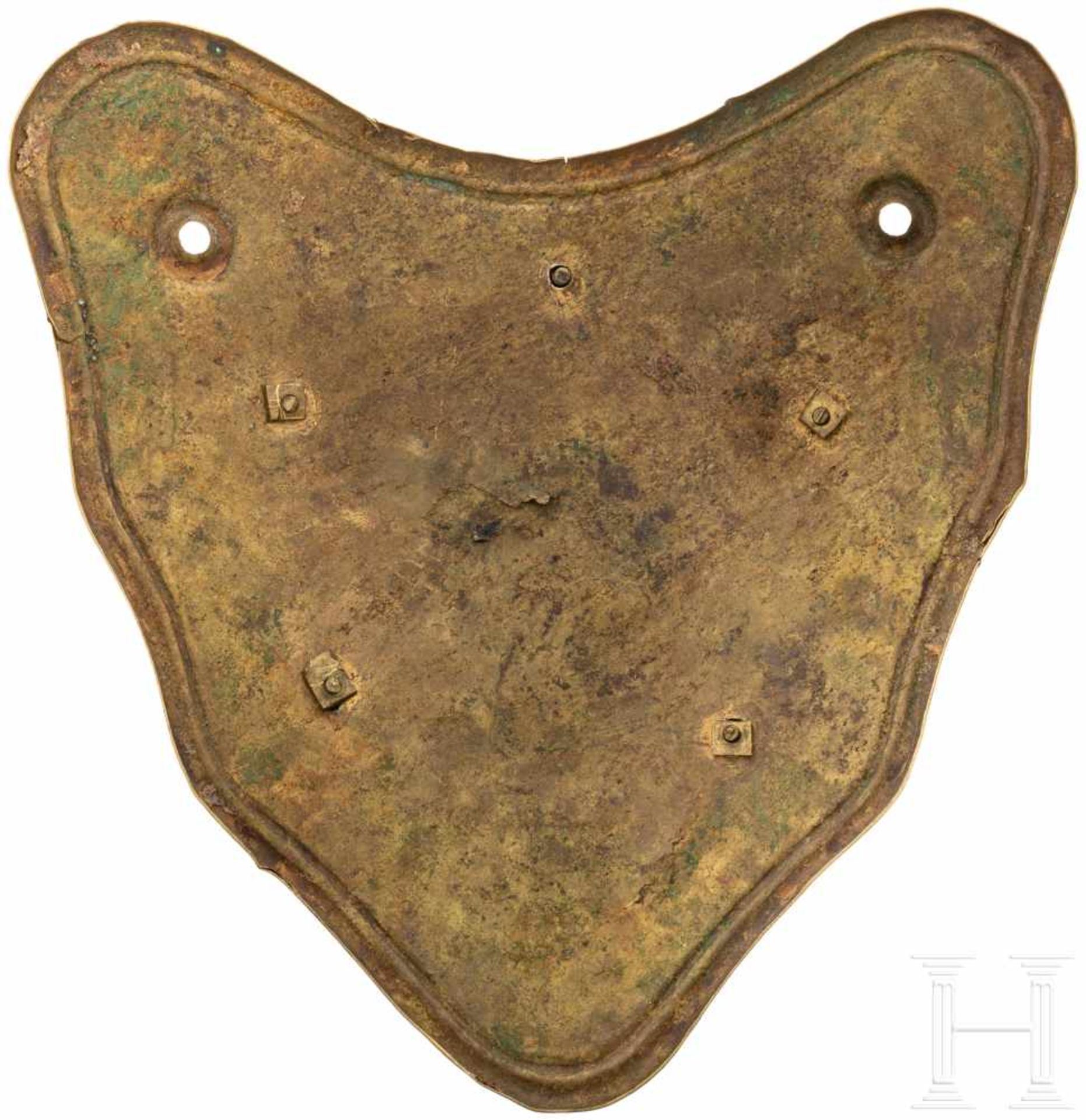 Ringkragen für Offiziere der Infanterie, 1763 - 1806Gewölbter Schild aus schauseitig vergoldetem - Bild 2 aus 2