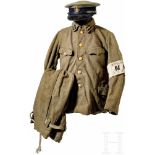 Uniform- und Ausrüstungsensemble für Fähnriche der Küstenpatrouille, 2. WeltkriegSchirmmütze aus