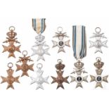 Zehn Militär-Verdienstkreuze der 2. und 3. KlasseVerschiedene Materialien, Ausführungen und Stufen