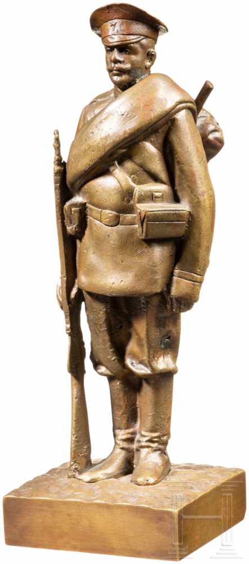 Nikolai Georgievich Schleifer (1864 - 1940) - Bronzefigur mit Darstellung eines russischen