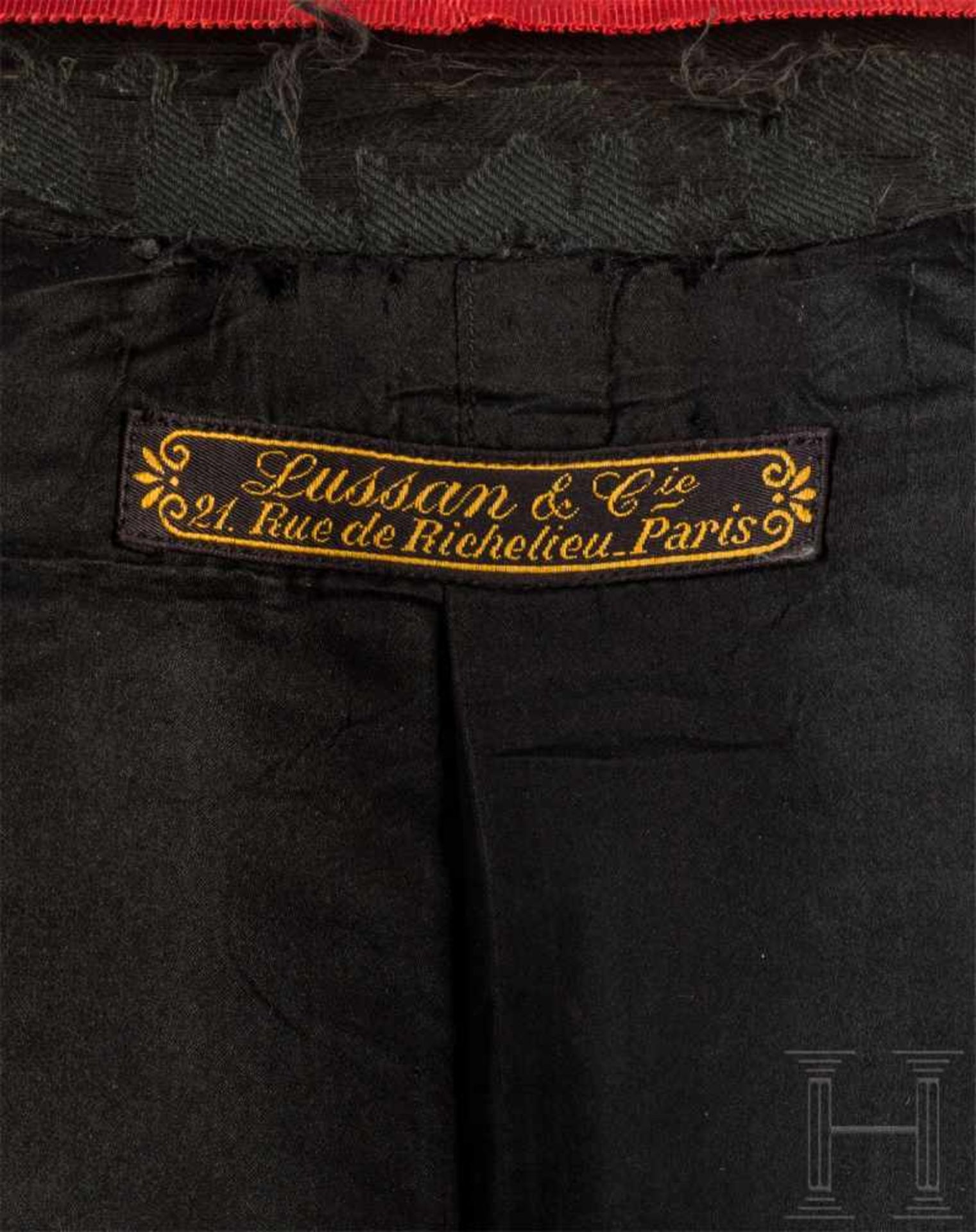 Uniformrock für Divisionsgenerale, 1. Hälfte 20. Jhdt.Feines, schwarzes Tuch (kleine Fehlstellen), - Bild 3 aus 3