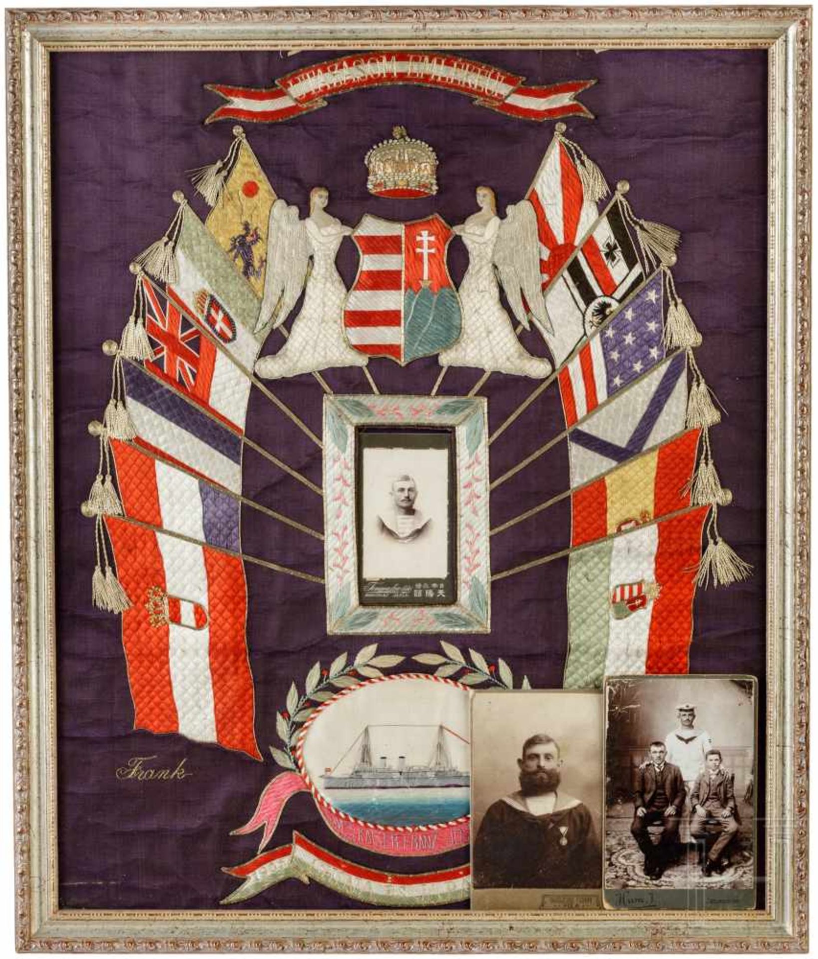 Nachlass des Matrosen Frank Peter der SMS Kaiser Franz Joseph I., 1905 - 1907Großes, aufwendig