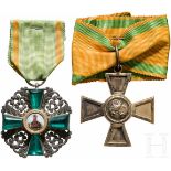 Orden vom Zähringer Löwen - Ritterkreuz 2. Klasse und VerdienstkreuzSilber, teils emailliert und