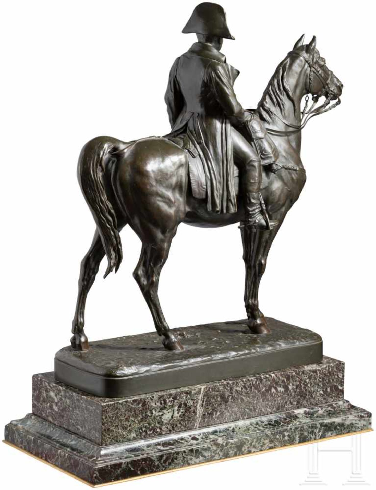 Napoleon I. Bonaparte (1769 - 1821) - große Reiterfigur als Offiziersgeschenk für Arnold Keller, - Bild 4 aus 8