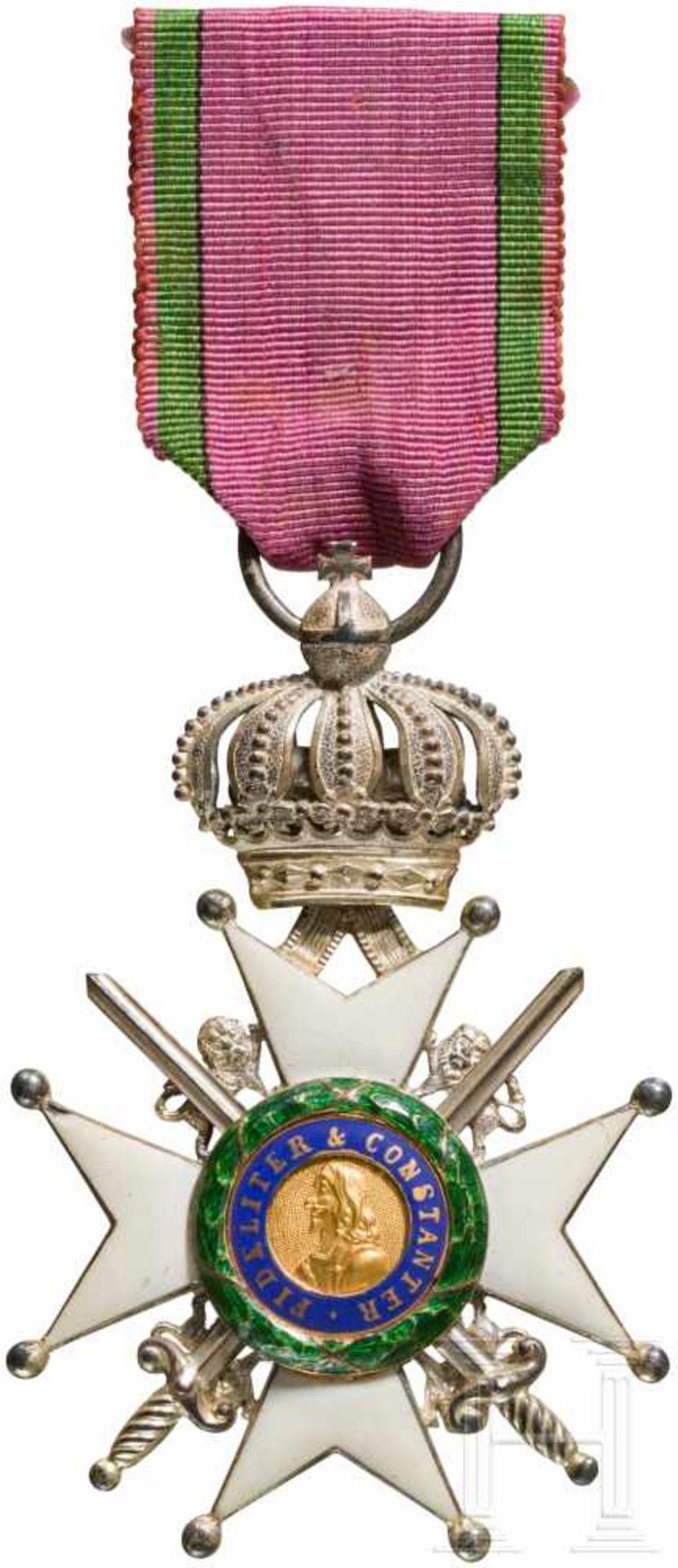 Herzoglich Sachsen-Ernestinischer Hausorden - Ritterkreuz 2. Klasse mit SchwerternSilber und