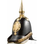 Helm M 1845 für Mannschaften/Unteroffiziere der LinieninfanterieHoher, schwarz lackierter