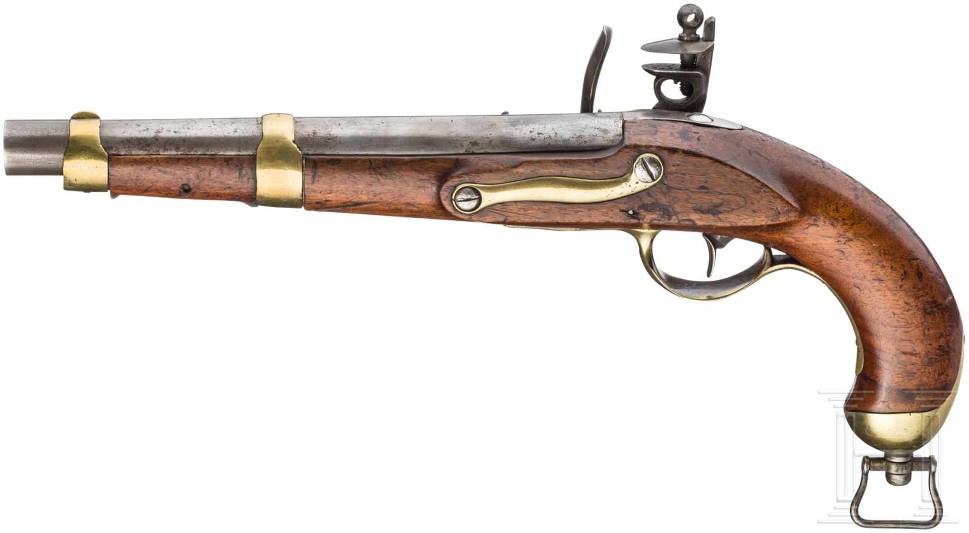 Husarenpistole M 1796Glatter und runder, an der Kammer seitlich abgeflachter Lauf im Kaliber 18,4 mm - Bild 2 aus 2