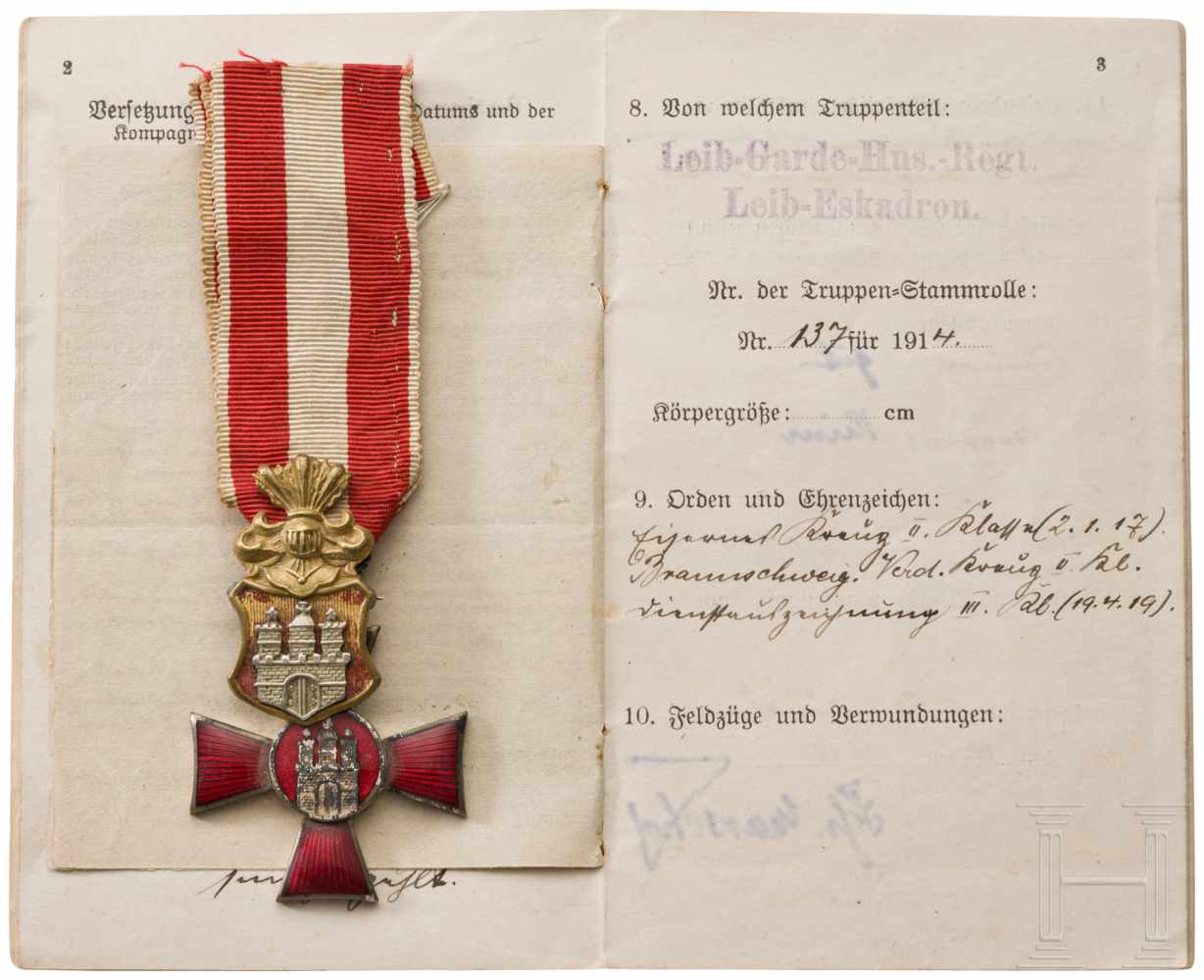 Auszeichnungen und UrkundenMVK 2. Klasse 1914, mit Bandabschnitt und Urkunde, ausgestellt am 1.11. - Image 5 of 6