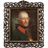 Kaiser Joseph II. (1741 - 1790) - Brustportrait in Dragoneruniform um 1780Öl auf Leinwand (