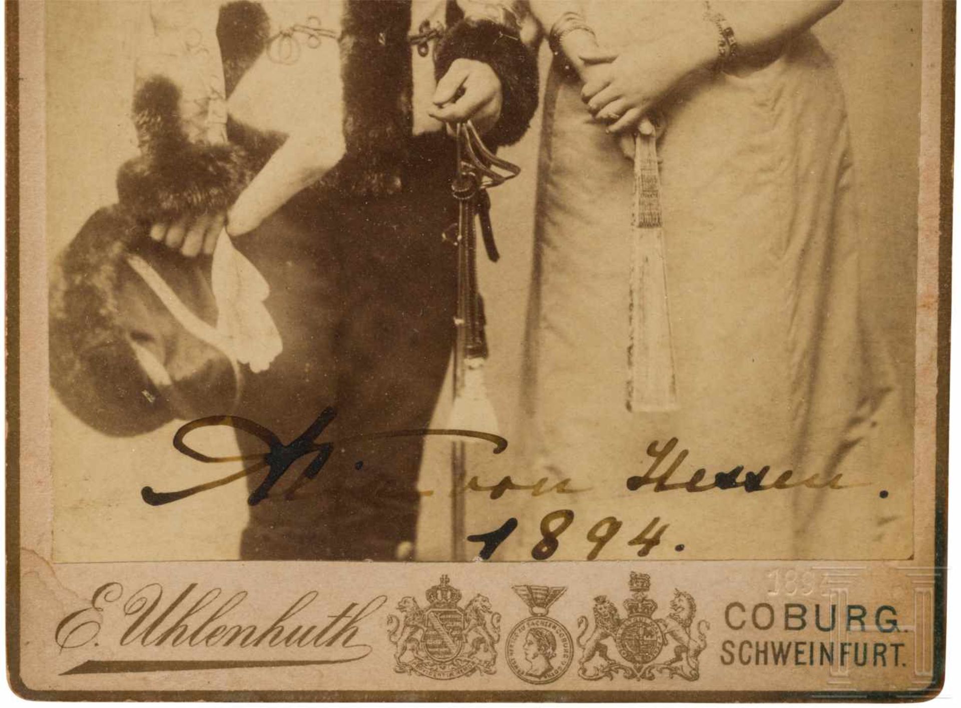 Foto des russischen Zaren Nikolaus II. mit Zarin Alexandra Feodorovna, datiert 1894 und - Bild 2 aus 3