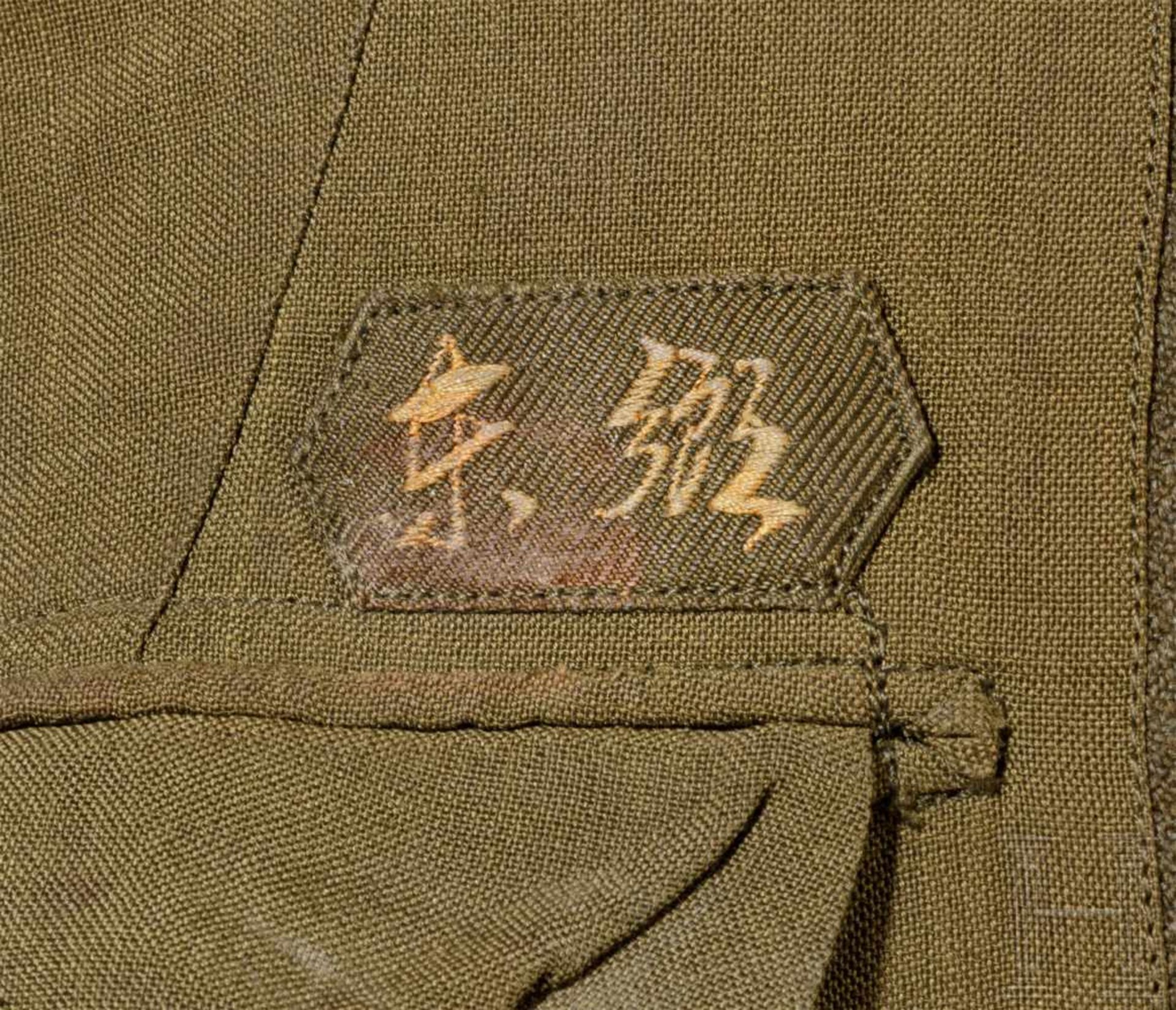 Uniform- und Ausrüstungsensemble für Oberleutnants im 2. WeltkriegGewebte Feldmütze aus grobem, - Bild 7 aus 7