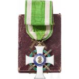 Albrechtsorden - Ritterkreuz 1. Klasse mit SchwerternSilber, vergoldet und emailliert, einseitig
