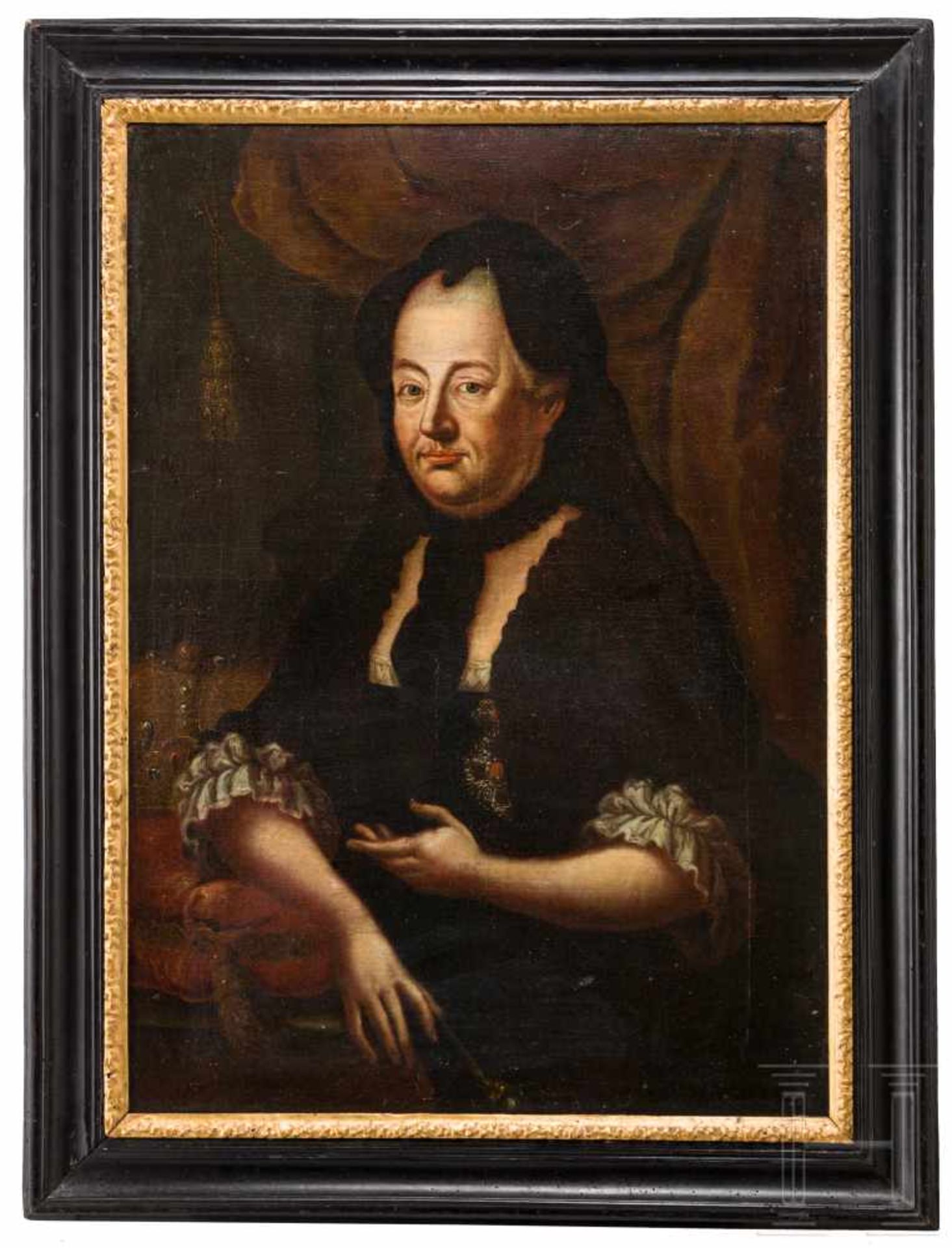 Kaiserin Maria Theresia von Österreich (1717-80) - Portraitgemälde in schwarzer TrauerkleidungÖl auf