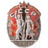 Orden "Zeichen der Ehre", Sowjetunion, 1935Silber, teils emailliert, die Vergoldung stark
