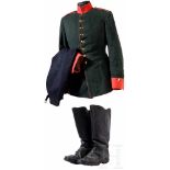 Uniform für Mannschaften im Kgl. Sächs. 7. Feldartillerie-Regiment Nr. 77Waffenrock aus dunkelgrünem