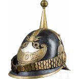 Helm für Mannschaften der "Guardia Civica Pontificia" aus dem Pontifikat Pius IX. (1846-78)Schwarz