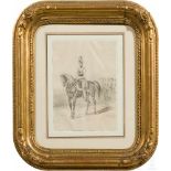 Friedrich l'Allemand (1812-66) - Kürassier zu Pferd, datiert 1846Bleistift auf Papier.
