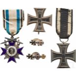 Gruppe Auszeichnungen eines bayerischen Offiziers im 1. WeltkriegMilitärverdienstorden 4. Klasse mit