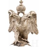 Helmadler der Chevaliergarde des Zaren, um 1900Sammleranfertigung. Paradeaufsatz aus Neusilber (